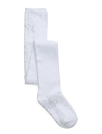 Melton Cotton Tights - White - 80/86