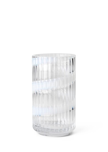 Lyngby Porcelæn Vase munnblåst glass 15,5 cm swirl white Lyngby Porcelæn Vase munnblåst glass 15,5 cm swirl white