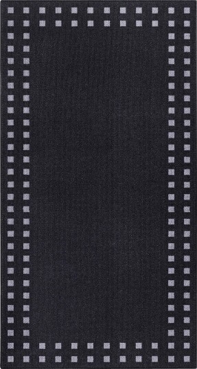 KM Home Gummiert teppe Brick Svart KM Home Gummiert teppe Brick Svart