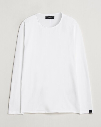 Replay Crew Neck Long Sleeve T Shirt White