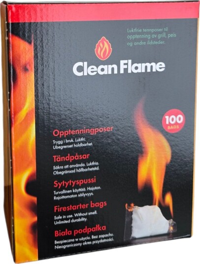 Clean Flame Opptenningsputer cleanflame a100 432 pakker per pall