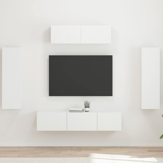 vidaXL TV-skap 5 stk. Hvit