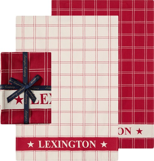 Lexington   Jacquard kjøkkenhåndkle 50x70 cm 2 stk rø/hvit