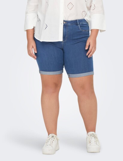 ONLY Carmakoma Carthunder Life Reg Long Shorts Dnm Noos Blue 50