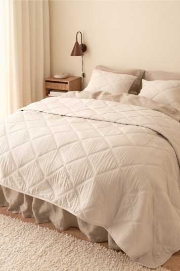 &Home Sengeteppe Heaven Check Beige &Home Sengeteppe Heaven Check Beige