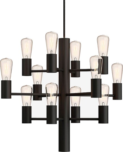 Herstal Lysekrone Manola Mini 12 Svart Takpendler