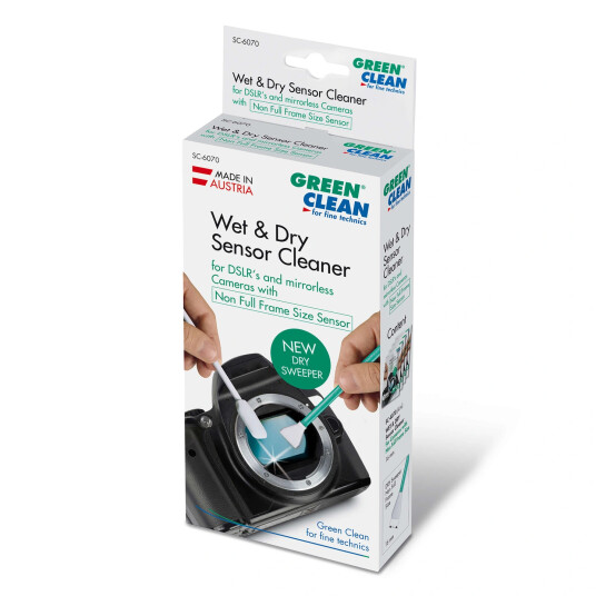 Green Clean 100pk Sensor Renere for APS-C Kameraer - Våt og Tørr Spatel Green Clean 100pk Sensor Renere for APS-C Kameraer - Våt og Tørr Spatel