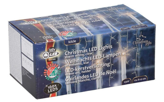 JULEBELYSNING STRENG ISTAPP 8.1 M 160 LED 48707