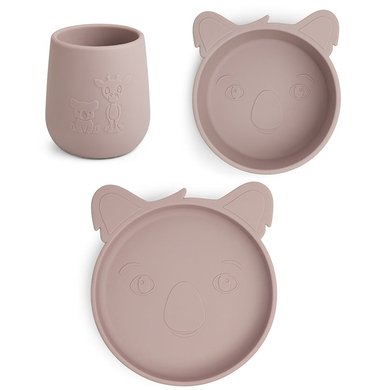 Nuuroo Servise sett Judi Koala sett med 3, Woodrose Nuuroo Servise sett Judi Koala sett med 3, Woodrose