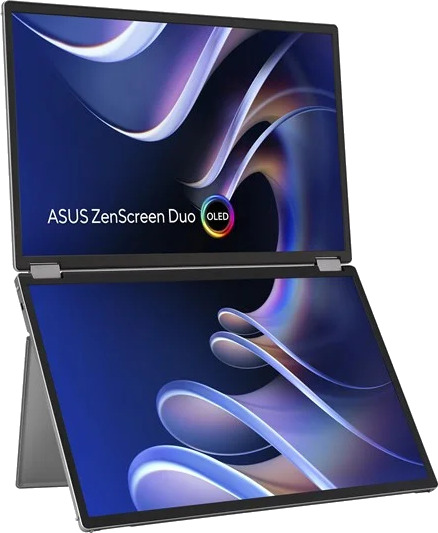 ASUS ZenScreen Duo 14" Portable OLED Skjerm 1920x1200 USB-C Sølv ASUS ZenScreen Duo 14" Portable OLED Skjerm 1920x1200 USB-C Sølv