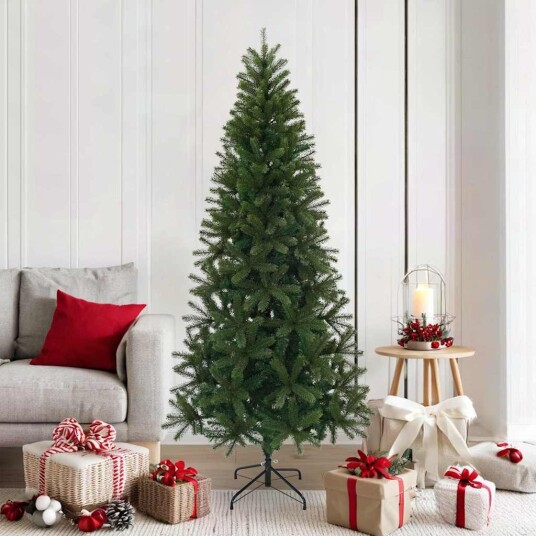  Kunstig juletre med stativ grønn 180 cm PVC PE og stål