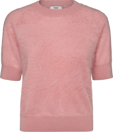 Reiss Julia Brushed Cashmere Tee   PINK   L