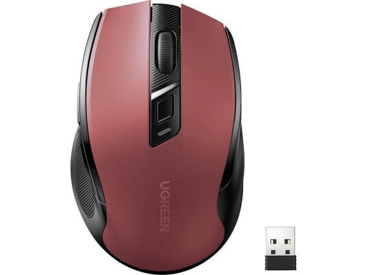 Ugreen Mouse Ugreen Mu006 Trådløs Mus 2,4 Ghz + Bluetooth 5.0 (Rød)