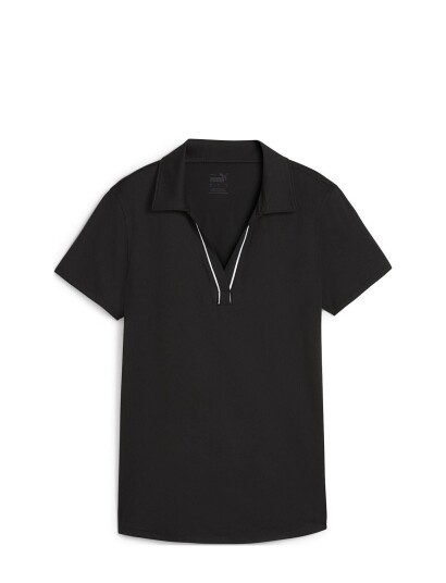 PUMA Golf W Cloudspun Piped Ss Polo - Black - XS