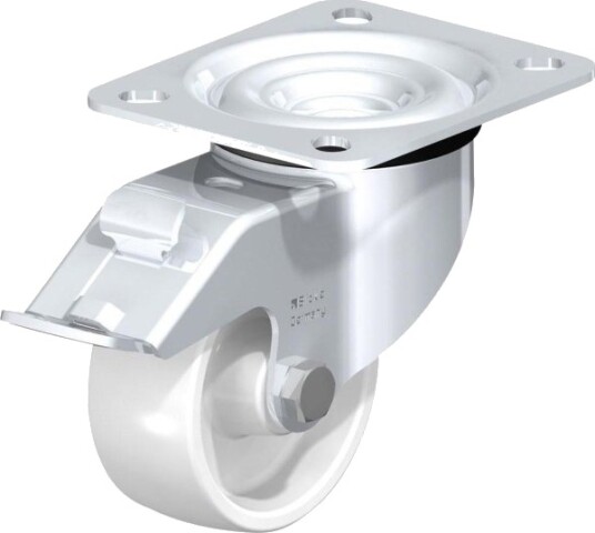 Blickle 481457 Le-Po 75G-Fi Styrehjul Med Brems, Hjuldiameter 75 Mm, Bæreevne Maks. 150 Kg - 1 Stk.