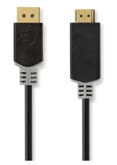 Nedis DisplayPort til HDMI adapterkabel 4K 2m antrasitt rund