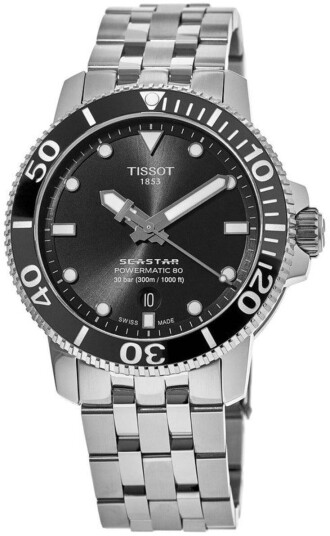 Tissot Herreklokke T120.407.11.051.00 Seastar 1000 Sort/Stål Ø43 mm