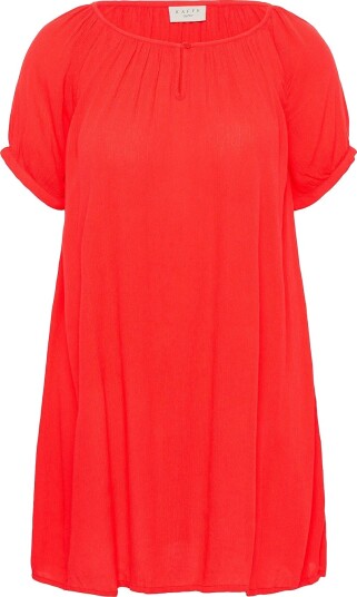 KAFFE Curve   Bluse kcAmi SS Blouse   Rød