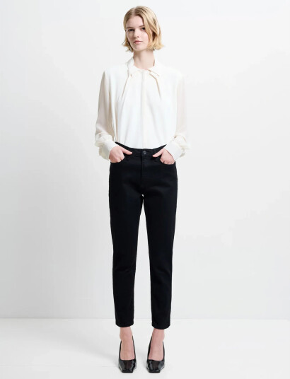 French Connection Stretch Cigarette Ankle Denim Black 36