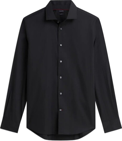Tommy Hilfiger Ny Flex Collar Solid Shirt BLACK R/44 Regular