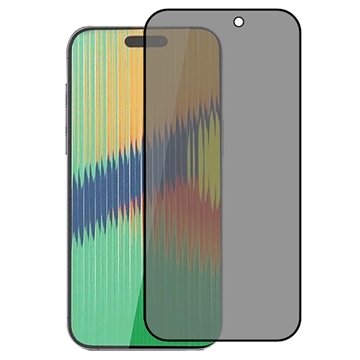 iPhone 15 Pro Privacy Full Cover Beskyttelsesglass Svart Kant