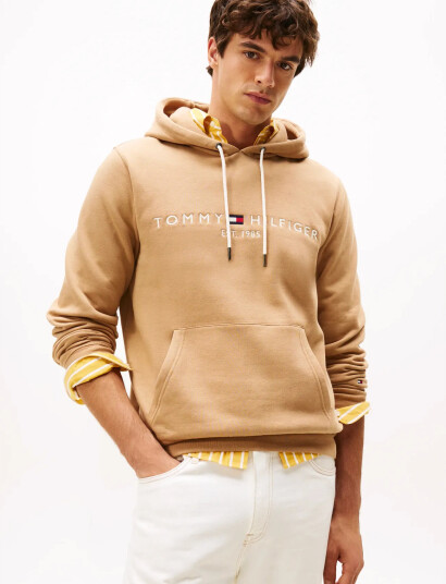 Tommy Hilfiger Tommy Logo Hoody - Brown - M