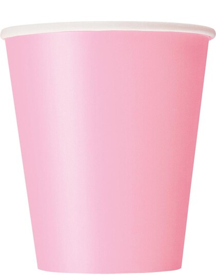 Unique 14 stk Lys Rosa Pappkrus 270 ml 30883