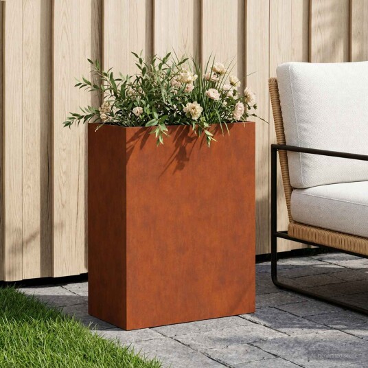 vidaXL Hageblomsterpotte Rusten 40 x 20 x 40 cm Cortenstål