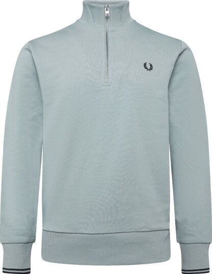 Fred Perry Half Zip Sweatshirt   SLVRBL/DKAF/DKAF   S