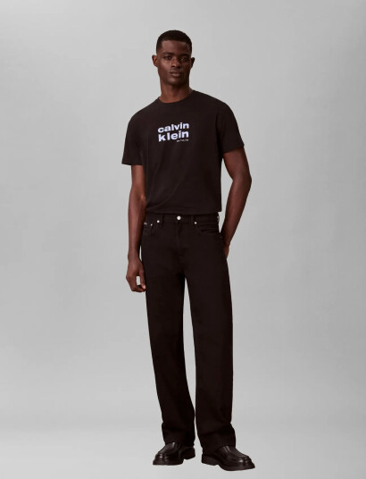 Calvin Klein Ss 30S Whsl Ckj Jersey Graphic T - Black - M Calvin Klein Ss 30S Whsl Ckj Jersey Graphic T - Black - M