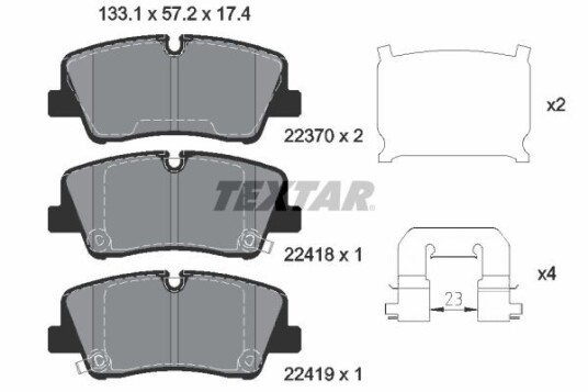 Bremseklosser TEXTAR 2241801