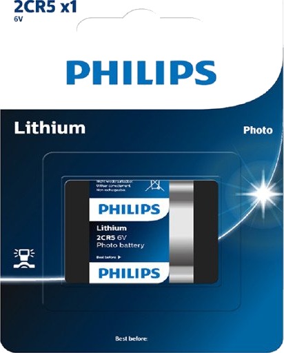 Philips 2CR5 Lithium batteri - Universalt 1-Pak Philips 2CR5 Lithium batteri - Universalt 1-Pak