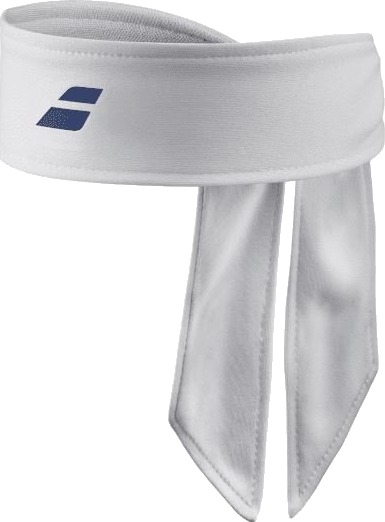 Babolat Tie Headband, Wristband/Svettebånd White/Sodalite Blue Babolat Tie Headband, Wristband/Svettebånd White/Sodalite Blue