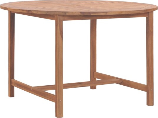 vidaXL Utendørs spisebord Ø110x75 cm heltre teak