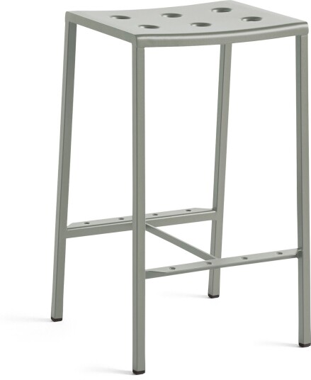 Hay - Balcony Bar Stool Low H65 / Desert Green - Utendørs Barstoler - Ronan & Erwan Bouroullec - grønn Metall Hay - Balcony Bar Stool Low H65 / Desert Green - Utendørs Barstoler - Ronan & Erwan Bouroullec - grønn Metall