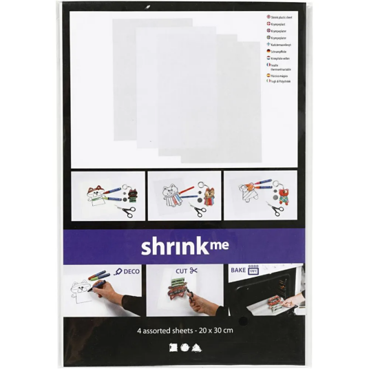 Creativ Company | Krympeplast transparent matt - 20x30 cm 4 ark