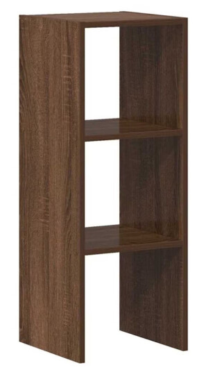 Bokhylle stablebar brun eik 30x30x80 cm konstruert tre