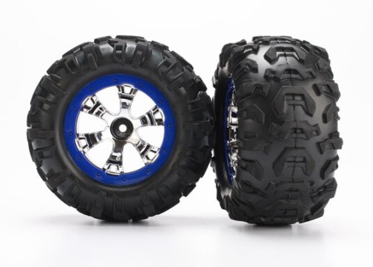Traxxas 7274 Tires/Wheels Assembled Blue Beadlock 1/16 Summit