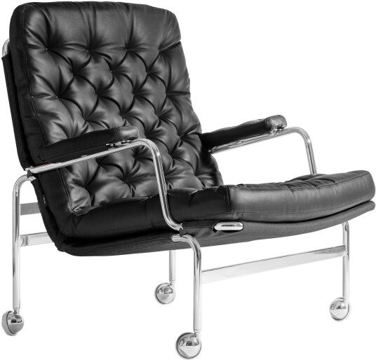 Dux Dux Karin 73 Lenestol Skinn Dakota 88 Sort Støttestoff Vanlig 88 Lenestoler Bruno Mathsson Svart Lær/naturlig Materiale/metall/tekstilmateriale