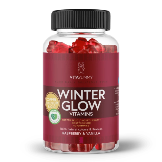 VitaYummy Winter Glow Vitamins 60stk Raspberry&Vanilla Vegan