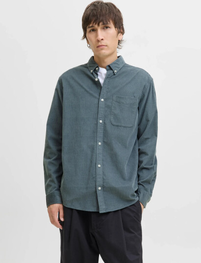 Jack & Jones Jjeclassic Cord Shirt L/S Sn - Blue - S