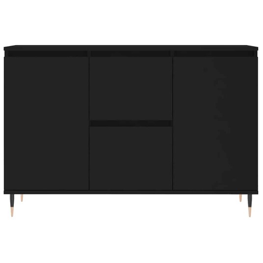 vidaXL Skjenk svart eik 104x35x70 cm konstruert tre
