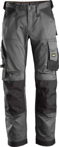 Snickers Workwear 6351 AllroundWork Arbeidsbukse stålgrå / svart Stålgrå/Svart, Klær