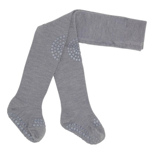 GObabyGO wool crawling tights – grey melange   80/86