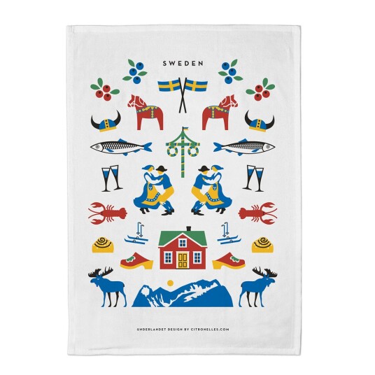 Citronelles Sweden Traditions håndkle 50x70 cm multi