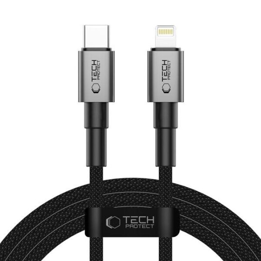 Tech-Protect Ultraboost DNA 27W USB-C til Lightning Kabel 200 cm - Grå