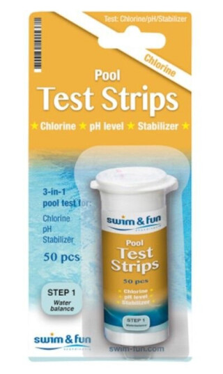 Teststrimle for PH og klor 50-pk.