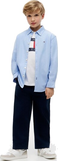 Tommy Hilfiger Baggy Pleated Chino Pant Navy 152