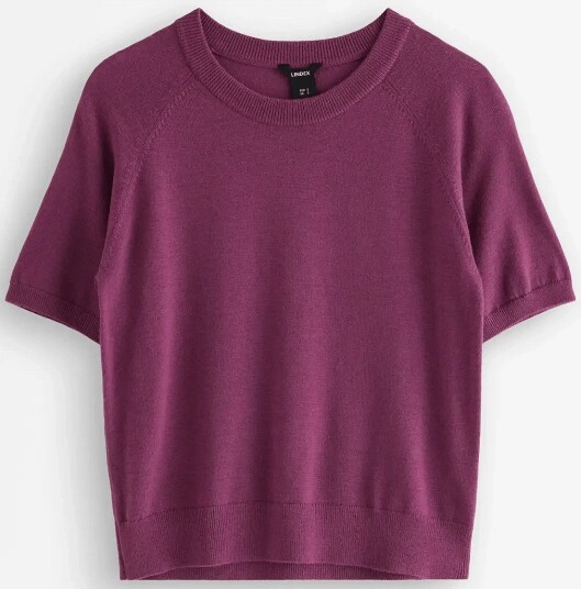 Lindex Fine Knit Top In Merino Wool LILAC L
