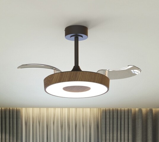 Smart LED takvifte Coin Mini tre/svart – Mantra Mantra Iluminación Coin Mini dimmbar Trefarget Stue Metall Moderne 43 Trefarget